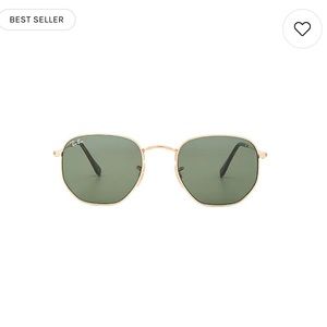 Hexagonal Flat in Gold & Green Classic || Ray-Ban